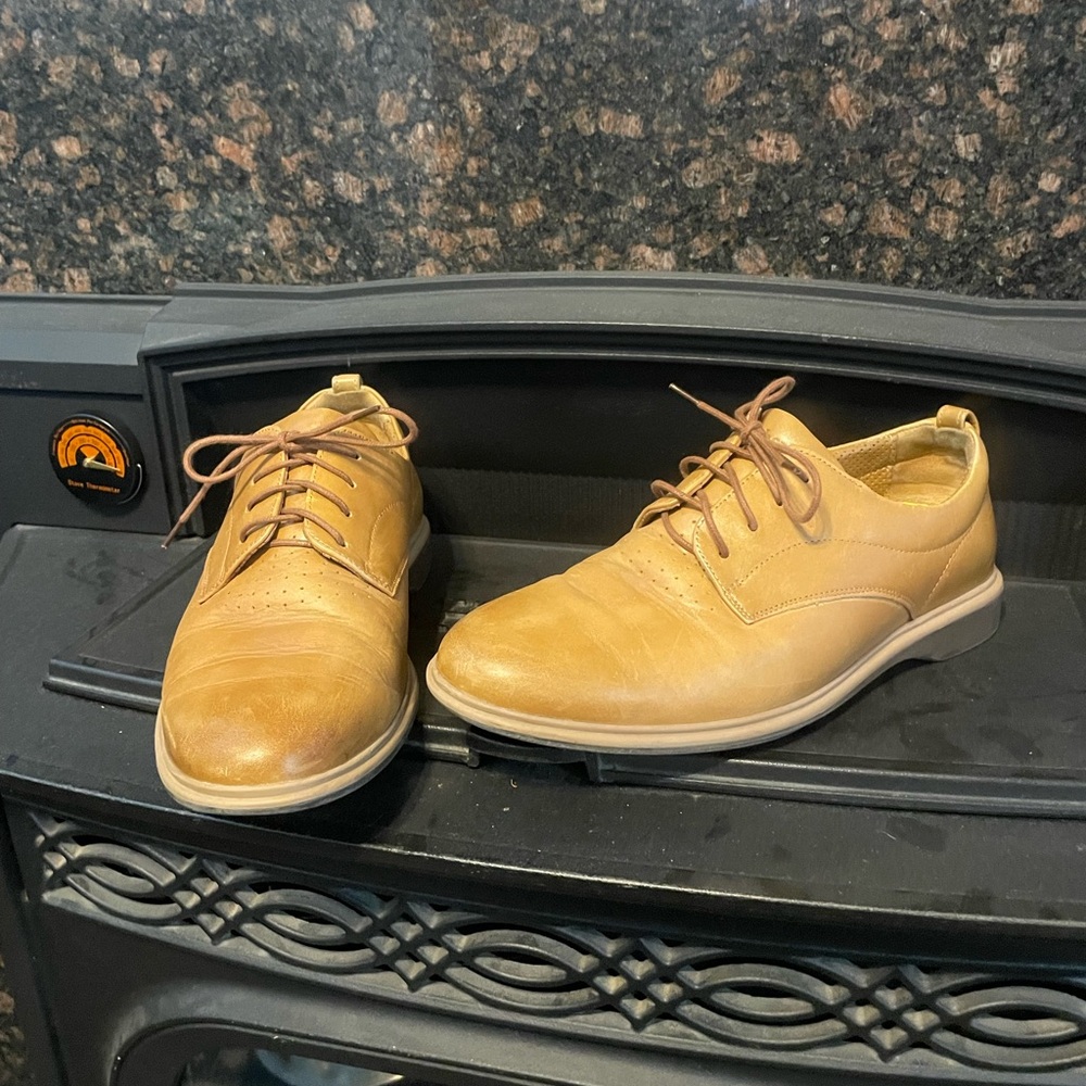 Amberjack Men's Tan Leather Oxford Shoes